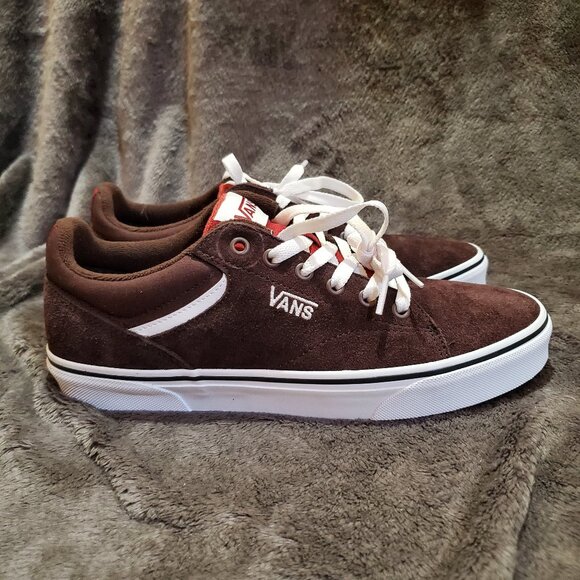 VANS Seldan Men's Shoe Sneakers Rally Suede Brown/Burgundy Low Top Size 9 - Picture 1 of 11